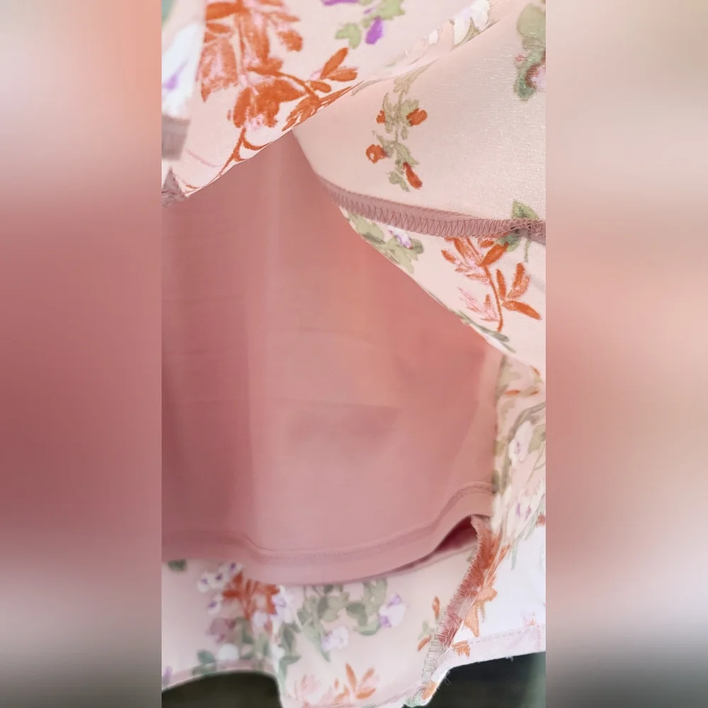 Pink Republic Floral Peasant Mini Dress – Size Large - Picture 10 of 17